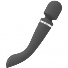 Двусторонний вибратор «Lodi» для принудительного оргазма, цвет черный, Eroticon AV006-BK, из материала силикон, длина 27 см., со скидкой