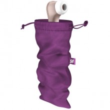 Мешочек для хранения вибромассажера «Treasure Bag L», цвет фиолетовый, Satisfyer 4059976, длина 26 см., со скидкой