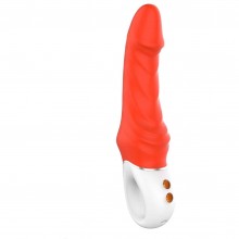 Вагинальный вибромассажер «Real Pleasure Vibes of Love», цвет оранжевый, материал силикон, Dream Toys 21796, длина 23.1 см., со скидкой