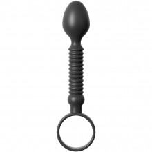 Анальный стимулятор «Ass-Teazer» с кольцом для безопасного извлечения, PipeDream PD4679-23, из материала силикон, цвет черный, длина 14.6 см., со скидкой