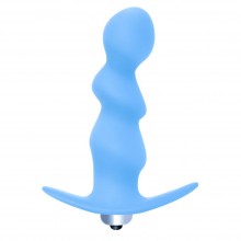 Спиральная анальная втулка «Spiral Anal Plug» с вибрацией, цвет синий, Lola Toys 5008-02lola, бренд Lola Games, из материала силикон, коллекция First Time by Lola, длина 12 см., со скидкой