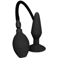 Черная анальная втулка с функцией расширения «Menzstuff Large Inflatable Plug», длина 14.5 см., Dream Toys 20837, длина 14.5 см.