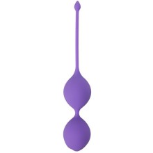 Вагинальные шарики со смещенным центром тяжести «See You In Bloom Duo Balls», цвет фиолетовый, Dream Toys 21232, длина 16.5 см., со скидкой