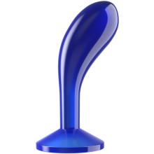 Анальная изогнутая втулка «Flawless Clear 6», синяя, LoveToy LV310319, цвет синий, длина 15 см.