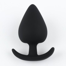 Черная силиконовая анальная пробка Soft-touch, общая длина 5.3 см., Оки-Чпоки 7577481, бренд Сима-Ленд, цвет черный, длина 5.3 см., со скидкой