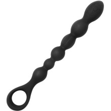 Анальная цепочка в форме лочки, черная, рабочая длина 19 см, I-MOON my-810, цвет черный, длина 26 см., со скидкой