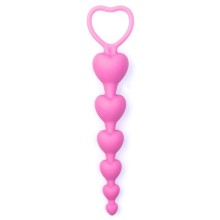 Розовая анальная цепочка-елочка «Оки-Чпоки», общая длина 18.5 см., 9877468, цвет розовый, длина 18.5 см.