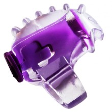 Вибрирующая насадка на палец «Rings Chillax» для стимуляции клитора, цвет фиолетовый, Lola Toys 0117-00Lola, из материала TPR, длина 3.5 см., со скидкой