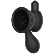 Черные вибростимуляторы для сосков «Vibrating Nipple Teasers», Dream Toys 21748, из материала силикон, цвет черный, длина 6.3 см.