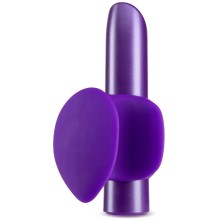 Фиолетовый вибромассажер «Noje B6», общая длина 10.16 см., Blush Novelties BL-76661, из материала пластик АБС, длина 10.16 см.