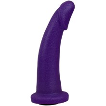Гладкая изогнутая насадка-плаг с ярко выраженной головкой, цвет фиолетовый, материал пвх, LoveToy А-Полимер 237500, длина 14.7 см.