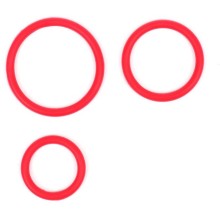 Набор из 3 красных эрекционных колец «Оки-Чпоки», ТПЕ, Сима-Ленд 9919744, диаметр 6.5 см., со скидкой