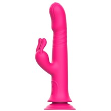 Вибратор-кролик «Rain Love Thrusting Rabbit», I-moon my-211, из материала силикон, цвет розовый, длина 24.2 см., со скидкой