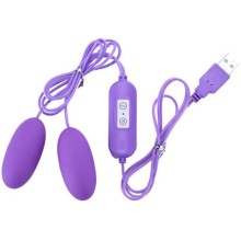 Фиолетовые гладкие виброяйца для стимуляции эрогенных зон, Оки-Чпоки 9857302, из материала пластик АБС, цвет фиолетовый, со скидкой