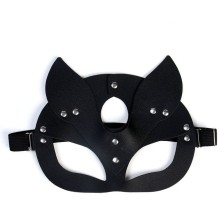 Оригинальная черная маска «Кошка» с ушками, Страна Карнавалия 6972125, бренд Сима-Ленд, цвет черный