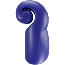 Инновационный мастурбатор-улитка «EVO» с вибрацией, цвет синий, SVibe SnailCE-N, из материала силикон, длина 15 см., со скидкой