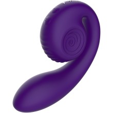 Необычный вибратор «Gizi» в форме улики, цвет фиолетовый, SVibe SnailVG-P, из материала силикон, длина 19 см.