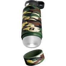 Мастурбатор «Fap Flask - Happy Camper», в колбе в форме фляги, цвет хаки, Pipedream RD63020, из материала TPR, длина 23.8 см., со скидкой