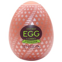 Эластичный мастурбатор-яйцо «Tenga Egg Combo», EGG-H03, из материала TPE, цвет белый, длина 6.1 см.