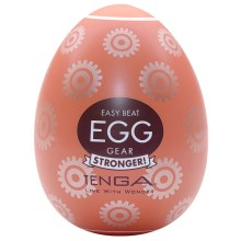 Мастурбатор-яйцо «Tenga Egg Gear», EGG-H06, из материала TPE, цвет белый, длина 6.1 см.