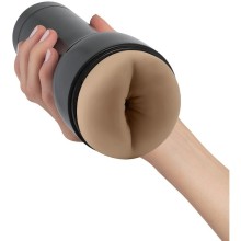 Мастурбатор-попка в тубе «Kiiroo Feel Butt - extra tight mid-brown», цвет мулат, Kiiroo 20067, из материала TPE, длина 22.3 см., со скидкой