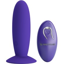 Анальная втулка «Pretty Love Remote Control Vibrating Plug-Youth» с вибрацией, цвет синий, Baile BI-040045WL, из материала силикон, длина 11 см., со скидкой