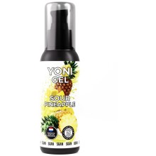 Вкусовой лубрикант «Sensual Yoni Gel» со вкусом ананаса, 100 мл, SGAN 0646, из материала водная основа, 100 мл., со скидкой