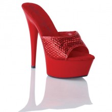 Красные эротичные сабо с пайетками «Strawberry», размер 39, бренд Electric Shoes, 39 размер, со скидкой