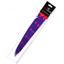 Цветные Clip-in локоны фиолетовые с розовыми сердечками, из материала ПВХ, со скидкой