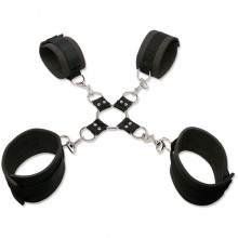 Надежная фиксация: наручники и наножники, соединенные цепочками, PipeDream PD3931-00, из материала неопрен, One Size (Р 42-48), со скидкой