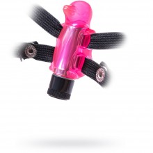 Вибратор-бабочка для стимуляции клитора, на ремешках, Dream Toys 50312, из материала TPE, длина 5 см., со скидкой