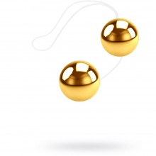 Вагинальные шарики «Vibratone» от компании Gopaldas, цвет золотой, 50482, диаметр 3.5 см., со скидкой