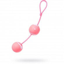 Шарики вагинальные со смещенным центром тяжести «Duo Balls», цвет розовый, Gopaldas 50504,, из материала ПВХ, диаметр 3.5 см., со скидкой