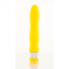 Желтый водонепроницаемый интимный вибратор, длина 21.5 см, «Sexus Funny Five» 931006, из материала пластик АБС, длина 21.5 см., со скидкой