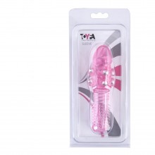 Стимулирующая насадка на пенис с шипами и шишечками, цвет розовый, ToyFa 888010-3, длина 13.5 см., со скидкой