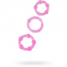 Набор колец 3шт. розовые, бренд ToyFa, длина 4 см., со скидкой
