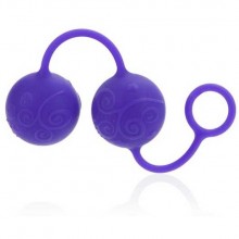 Вагинальные шарики со смещенным центром тяжести California Exotic «Posh Silicone O Balls», цвет фиолетовый, SE-1321-40-3, бренд CalExotics, из материала силикон, длина 17.8 см., со скидкой
