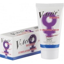 Hot «V-Activ Stimulation Cream» стимулирующий крем для женщин, объем 50 мл, 44536, бренд Hot Products, 50 мл., со скидкой