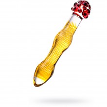 Фаллоимитатор из стекла, цвет желтый, длина 20 см, 912141, бренд Sexus Glass, из материала стекло, длина 20 см., со скидкой