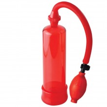 Вакуумная мужская помпа «Beginners Power Pump», цвет красный, PipeDream PD3241-15, длина 19.1 см., со скидкой