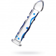 Стеклянный фаллос на подставке «Sexus-glass», 912112, длина 18 см.