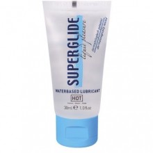 Hot «Superglide» вагинальная смазка на водной основе для чувствительной кожи, объем 30 мл, 44028, бренд Hot Products, цвет прозрачный, 30 мл., со скидкой