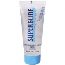Hot «Superglide» вагинальная смазка на водной основе для чувствительной кожи, объем 100 мл, бренд Hot Products, цвет прозрачный, 100 мл., со скидкой