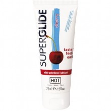 Hot «SuperGlide Taste it Cherry» съедобная смазка для орального секса со вкусом вишни 75 мл, 44115, бренд Hot Products, цвет прозрачный, 75 мл., со скидкой