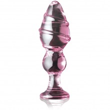 Анальный стимулятор Icicles № 27 из стекла, бренд PipeDream, цвет розовый, длина 14.6 см.