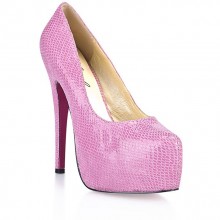 Розовые туфли под питона Glamour Snake 38р, бренд Hustler Lingerie, 38 размер, со скидкой
