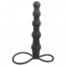 Анальная цепочка-насадка для двойного проникновения «Mojo Bumpy» от компании Gopaldas, цвет черный, F0112B1MPGAC, длина 12.5 см., со скидкой