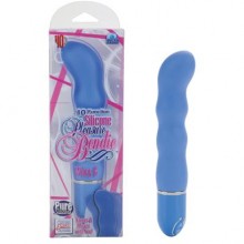 California Exotic «Silicone Pleasure Bendie Wavy G» голубой вибратор с вибрацией, бренд CalExotics, из материала силикон, длина 17.75 см.