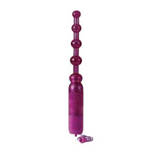California Exotic «Waterproof Vibrating Pleasure Beads» анальная цепочка с вибрацией, SE-1329-14-2, из материала ПВХ, длина 11.5 см.