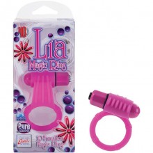 California Exotic «Lia Magic Ring» розовое эрекционнное кольцо с вибростимулятором, бренд CalExotics, длина 6 см., со скидкой